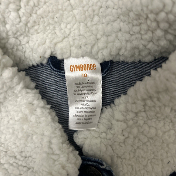 Girls Gymboree Denim Blue Jean Jacket Embroidered Flowers  Large Cute! - Picture 3 of 7